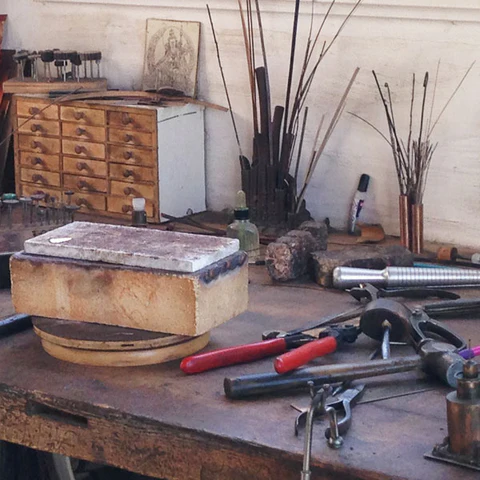 fabrication des bijoux - atelier Maxime de Simone